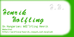 henrik wolfling business card